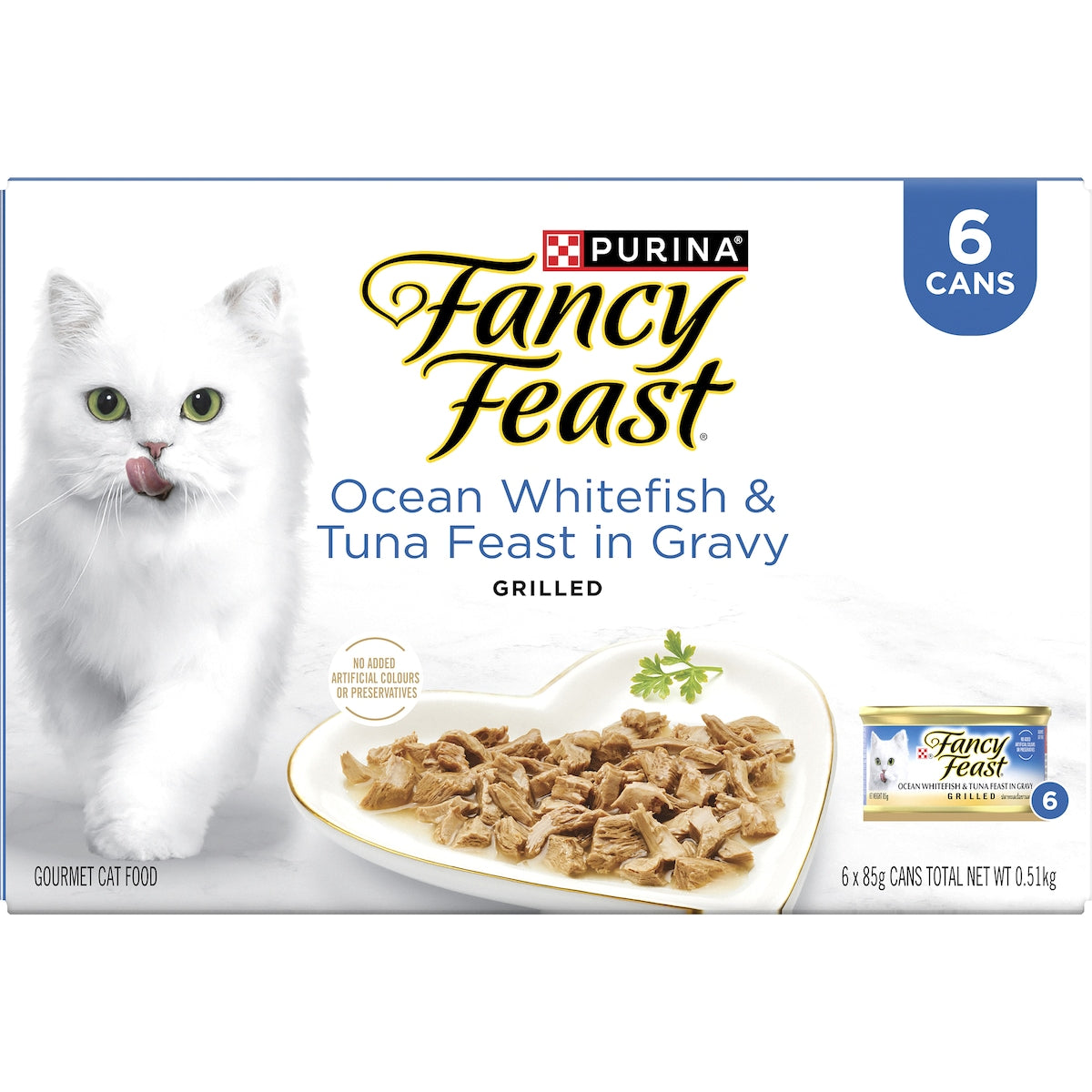 Fancy Feast Ocean Whitefish & Tuna With Gravy Wet Cat Food 85g X 6 Pack