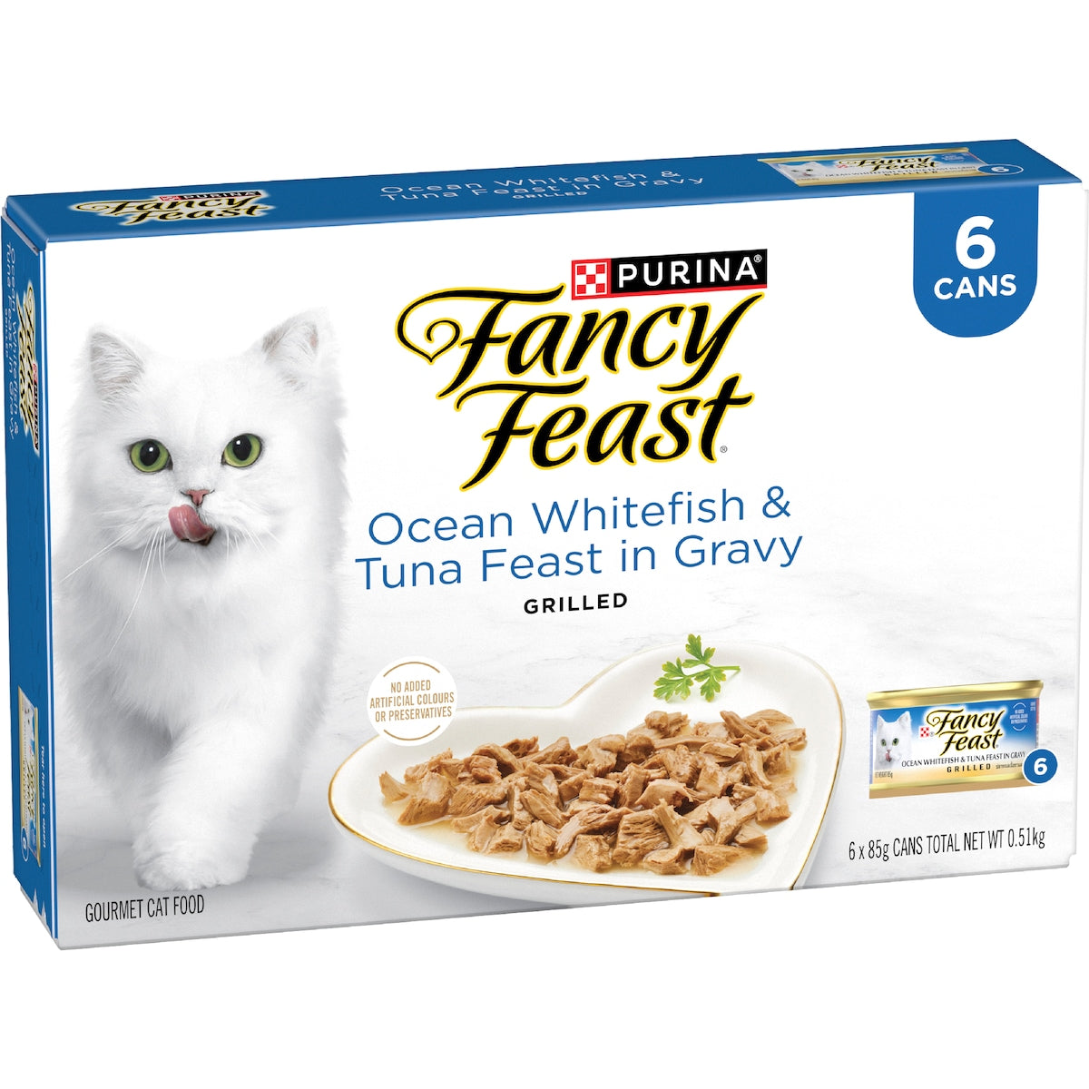 Fancy Feast Ocean Whitefish & Tuna With Gravy Wet Cat Food 85g X 6 Pack