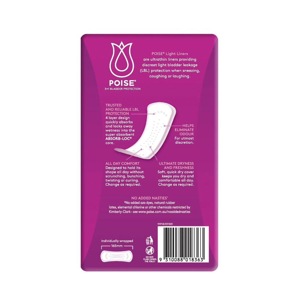 Poise Light Liners Value - 57 Pack