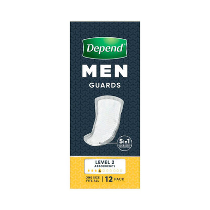 Depend Men Level 2 Guards - 12 Pack