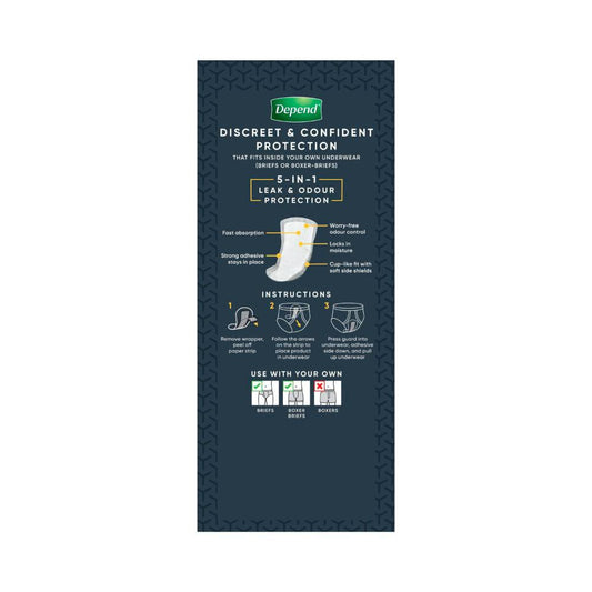 Depend Men Level 2 Guards - 12 Pack