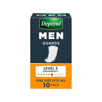Depend Men Level 3 Guards - 10 Pack