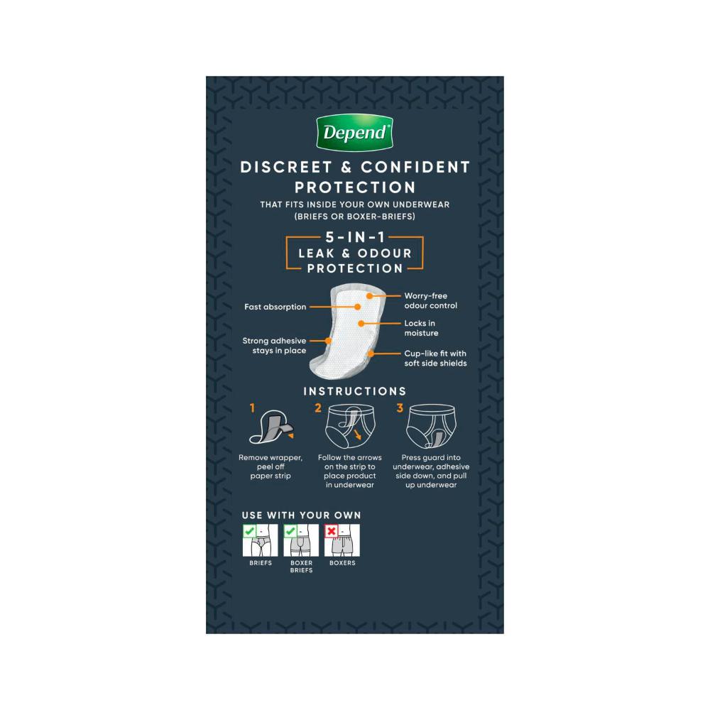 Depend Men Level 3 Guards - 10 Pack