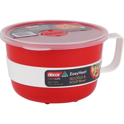 Decor Microsafe Easy Heat Noodle Bowl 1.15l Each