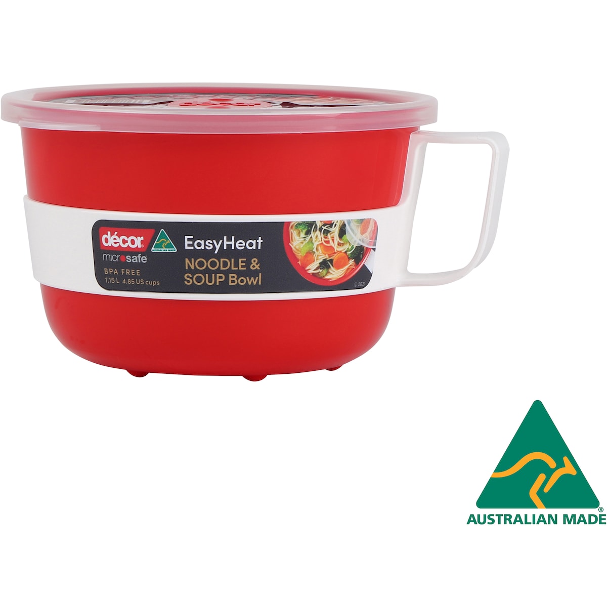 Decor Microsafe Easy Heat Noodle Bowl 1.15l Each
