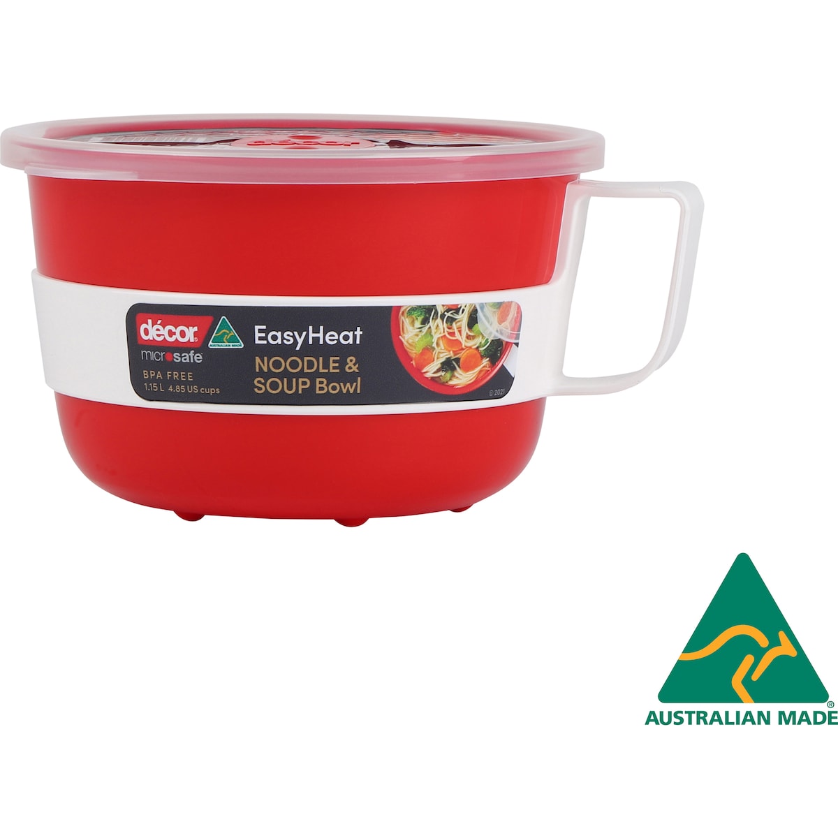 Decor Microsafe Easy Heat Noodle Bowl 1.15l Each