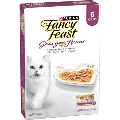 Fancy Feast Gravy Lovers Chicken Wet Cat Food 85g X 6 Pack