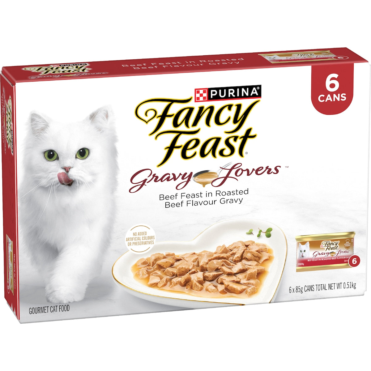 Fancy Feast Gravy Lovers Beef Wet Cat Food 85g X 6 Pack