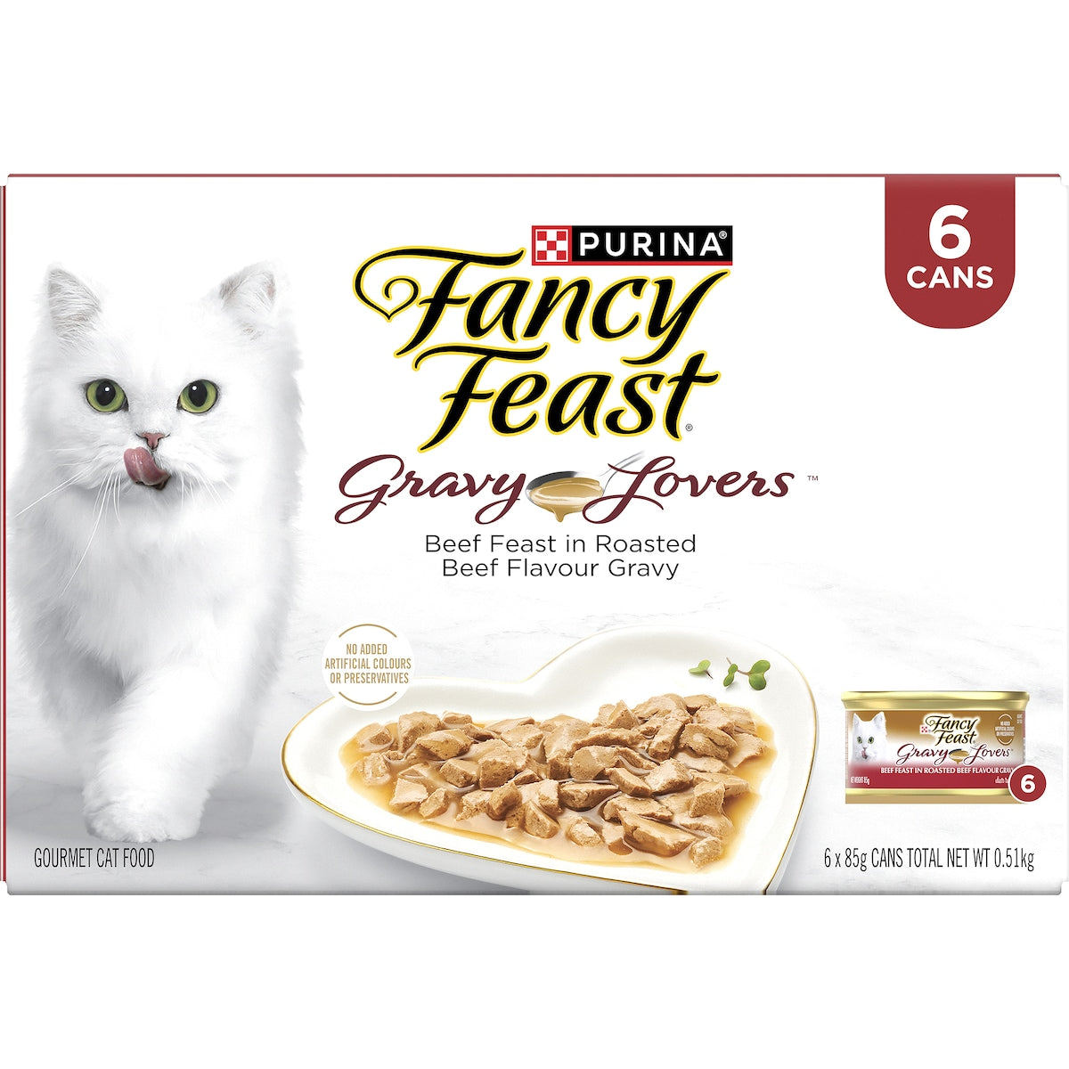 Fancy Feast Gravy Lovers Beef Wet Cat Food 85g X 6 Pack