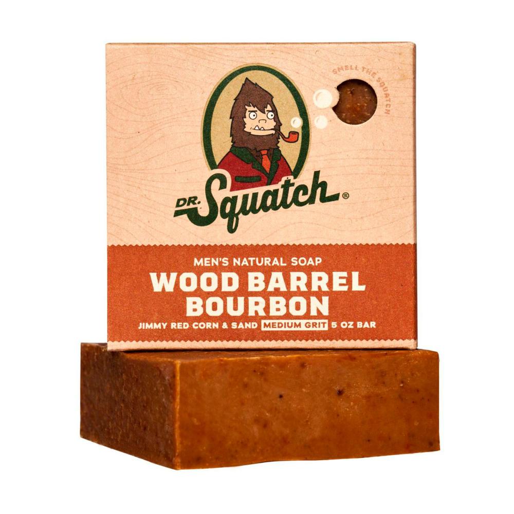 Dr Squatch Wood Barrel Bourbon Bar Soap - 141g