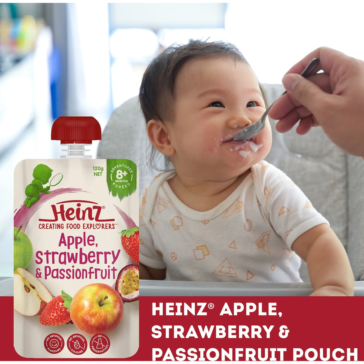 Heinz Baby Food Apple Strawberry & Passionfruit 8+ Months 120g