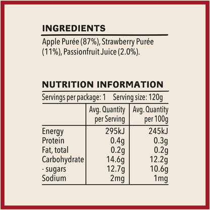Heinz Baby Food Apple Strawberry & Passionfruit 8+ Months 120g