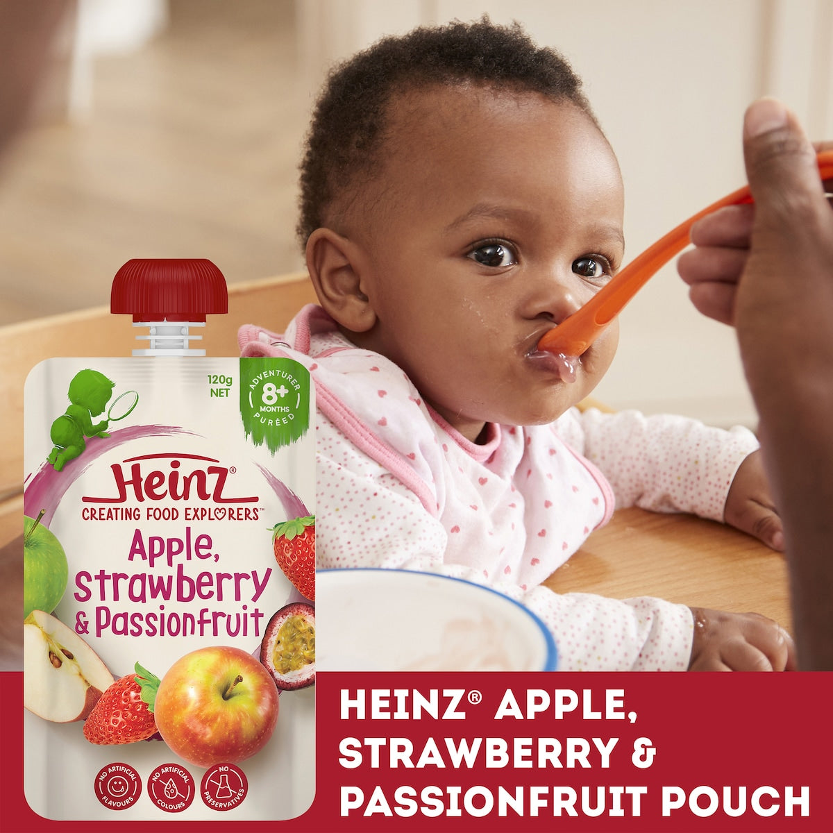 Heinz Baby Food Apple Strawberry & Passionfruit 8+ Months 120g