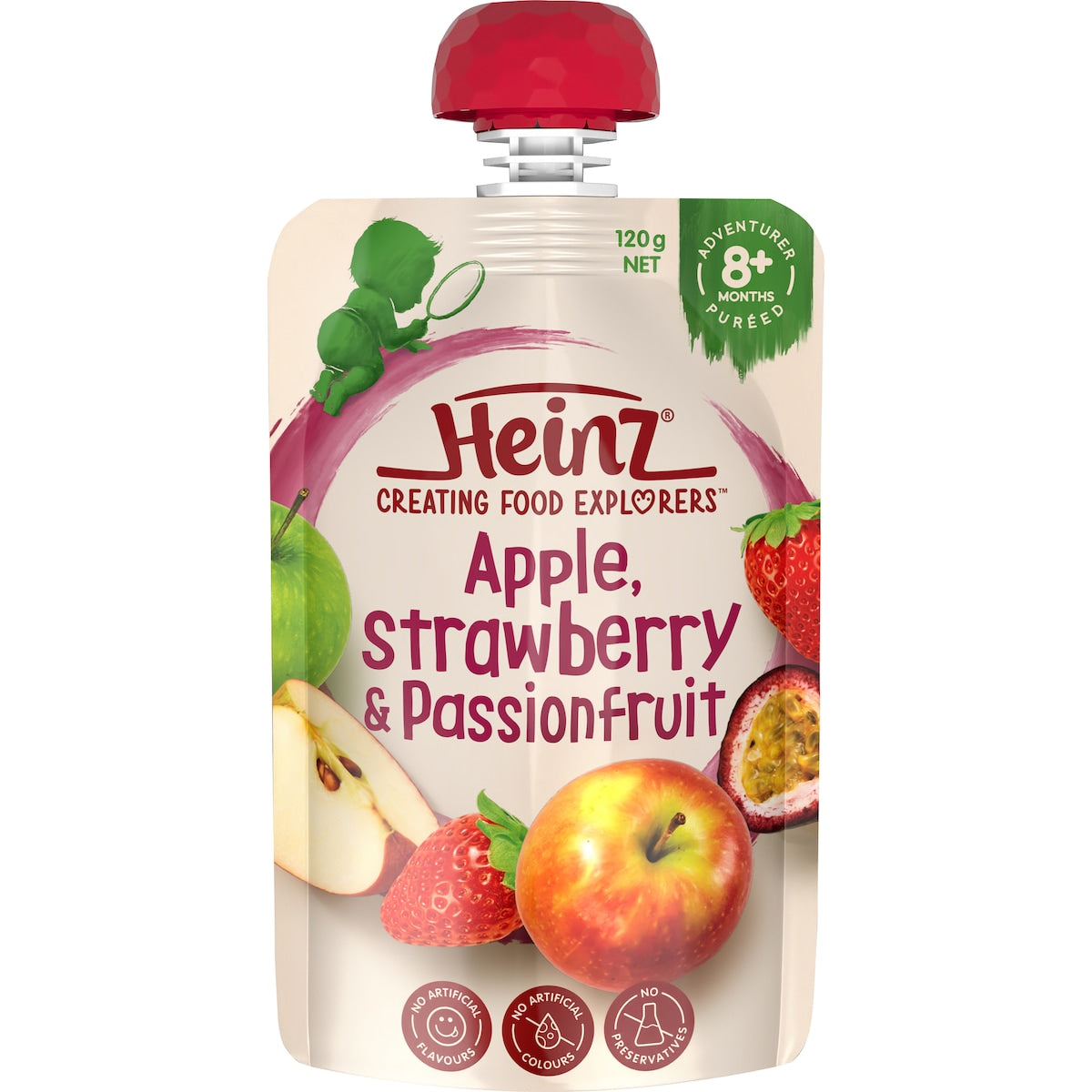 Heinz Baby Food Apple Strawberry & Passionfruit 8+ Months 120g