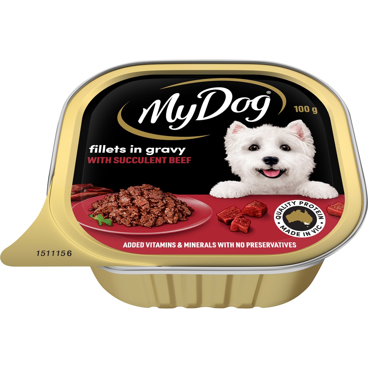 My Dog Fillets In Gravy With Succulent Beef Wet Dog Food 100g