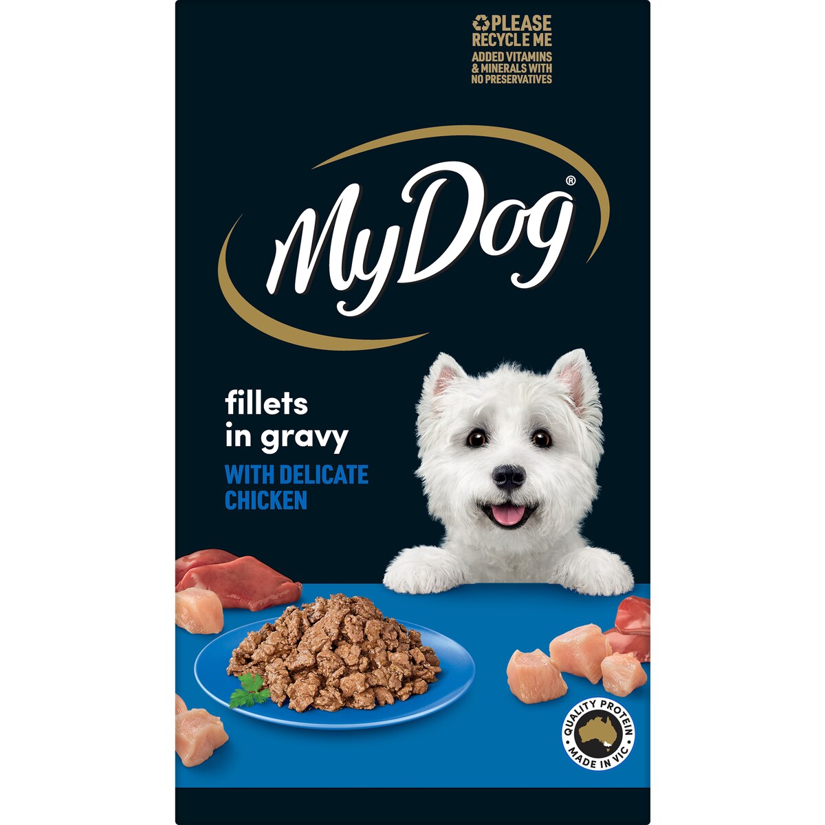 My Dog Fillets In Gravy With Tender Chicken Wet Dog Food Trays 6 Pack x 100g