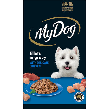 My Dog Fillets In Gravy With Tender Chicken Wet Dog Food Trays 6 Pack x 100g