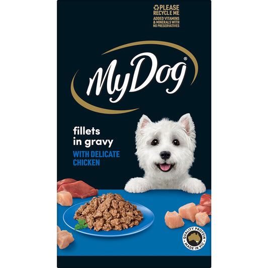 My Dog Fillets In Gravy With Tender Chicken Wet Dog Food Trays 6 Pack x 100g