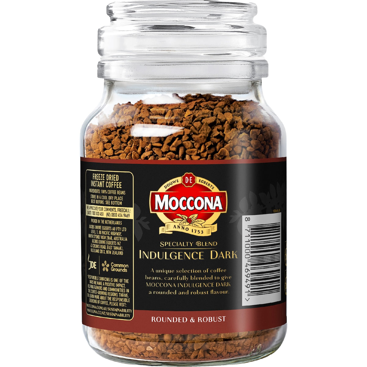 Moccona Dark & Intense Dried Coffee 200g, 1PC