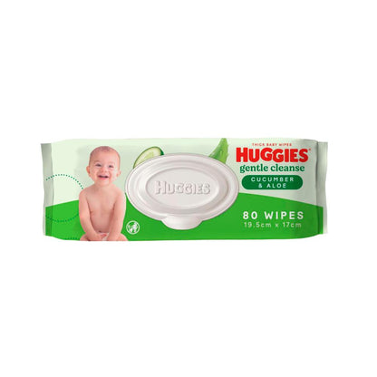 Huggies Lightly Fragranced Cucumber & Aloe Baby Wipes - 80 pack