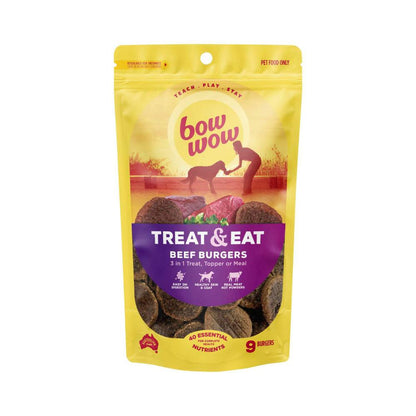 Bow Wow Treat & Eat Beef Burgers Dog Treats - 9 Pack