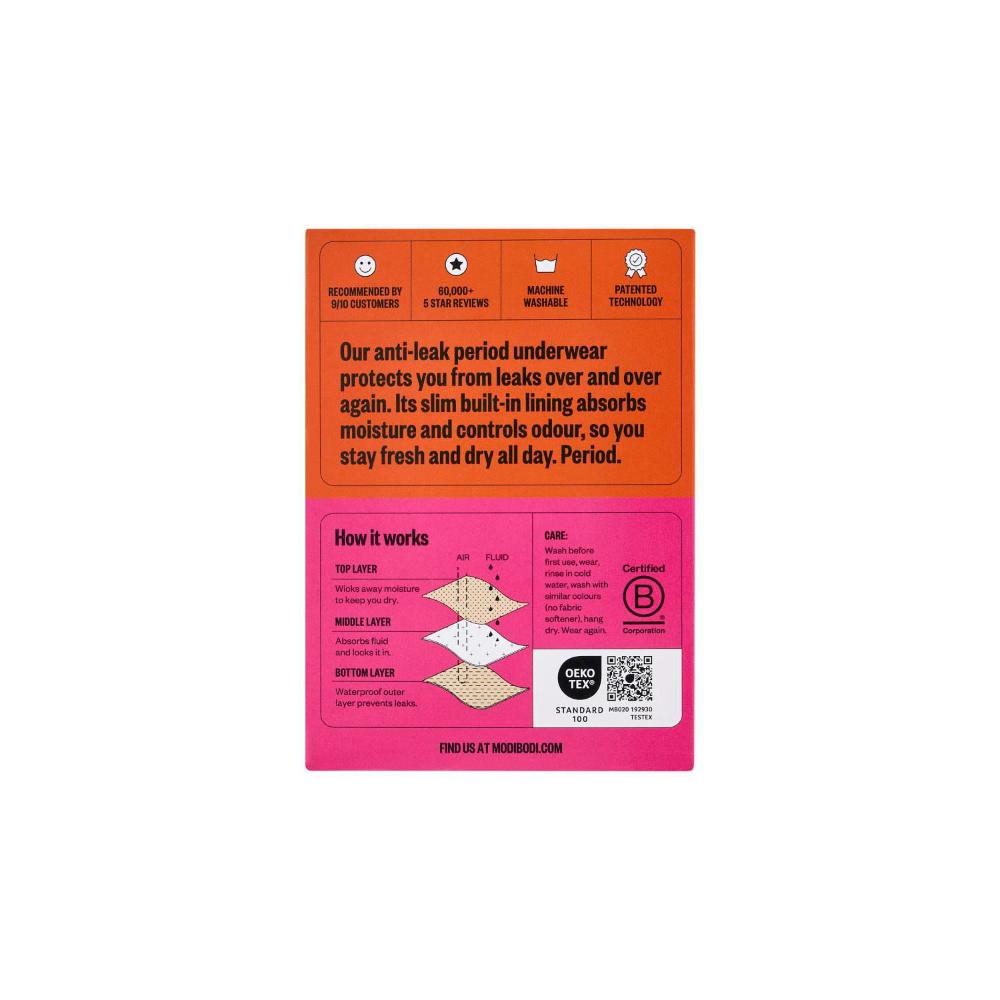 Modibodi Comfort Period Brief Black Moderate Size L 16-18 - 1 Pack