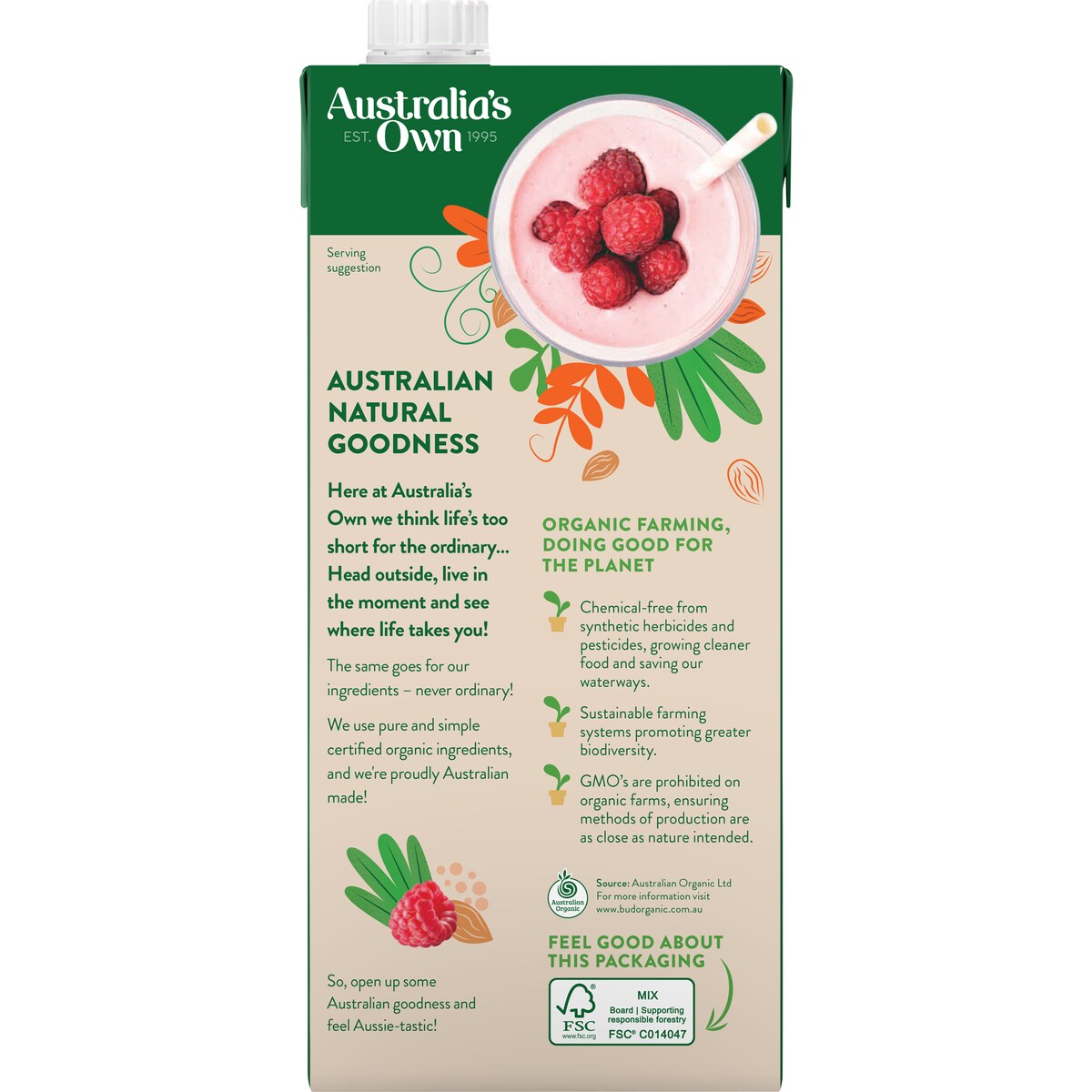 Australia's Own Unsweetened Almond Milk 1l