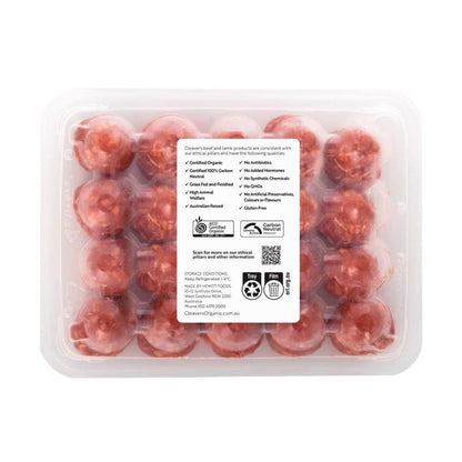 Cleaver's Organic Grass-fed Beef Meatballs - 380g