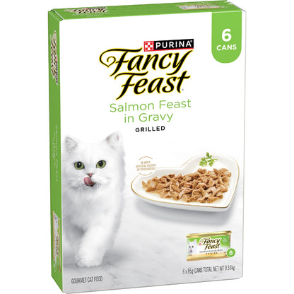 Fancy Feast Salmon Feast In Gravy Wet Cat Food 85g X 6 Pack