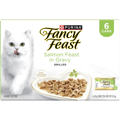 Fancy Feast Salmon Feast In Gravy Wet Cat Food 85g X 6 Pack