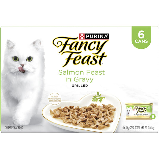 Fancy Feast Salmon Feast In Gravy Wet Cat Food 85g X 6 Pack
