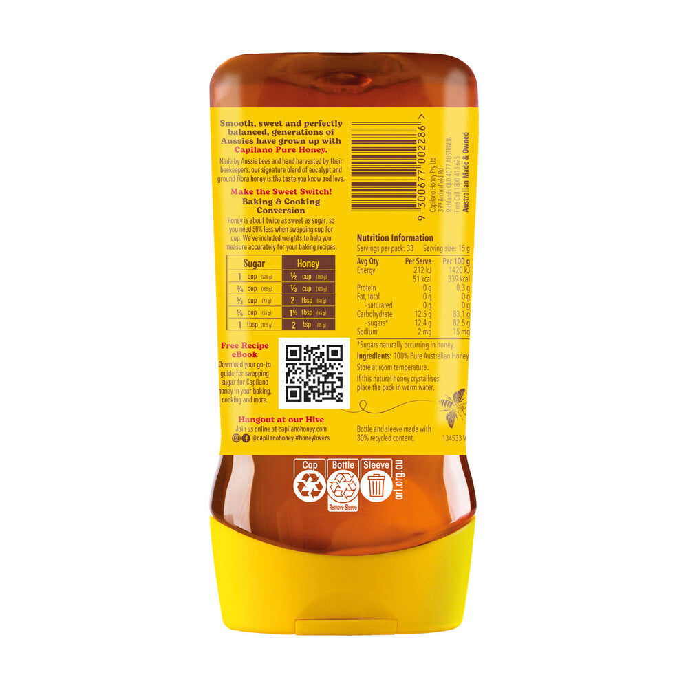 Capilano Pure Honey Upside Down Squeeze - 500g