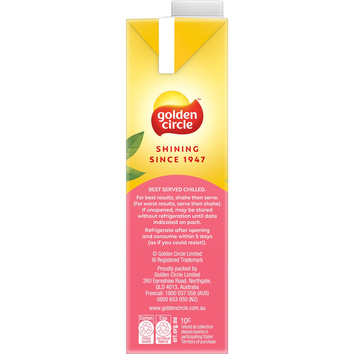 Golden Circle Drinks Pine Coconut Flavoured Fruit Drink 1l