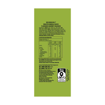 Red Rock Deli Gourmet Crackers Roasted Onion & Chives - 130g