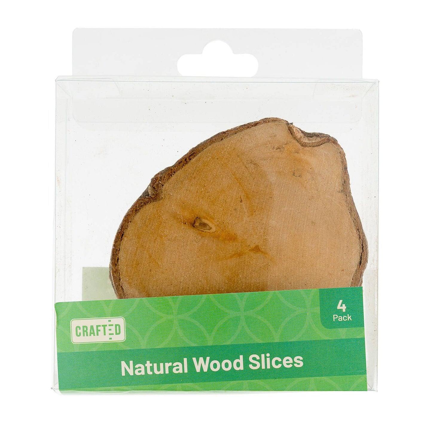 Crafted Round Natural Wood Slices - 8cm - 4 Pack