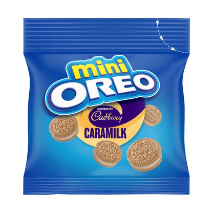 Oreo Mini Sandwich Biscuits Inspired By Cadbury Caramilk Multipack - 204g