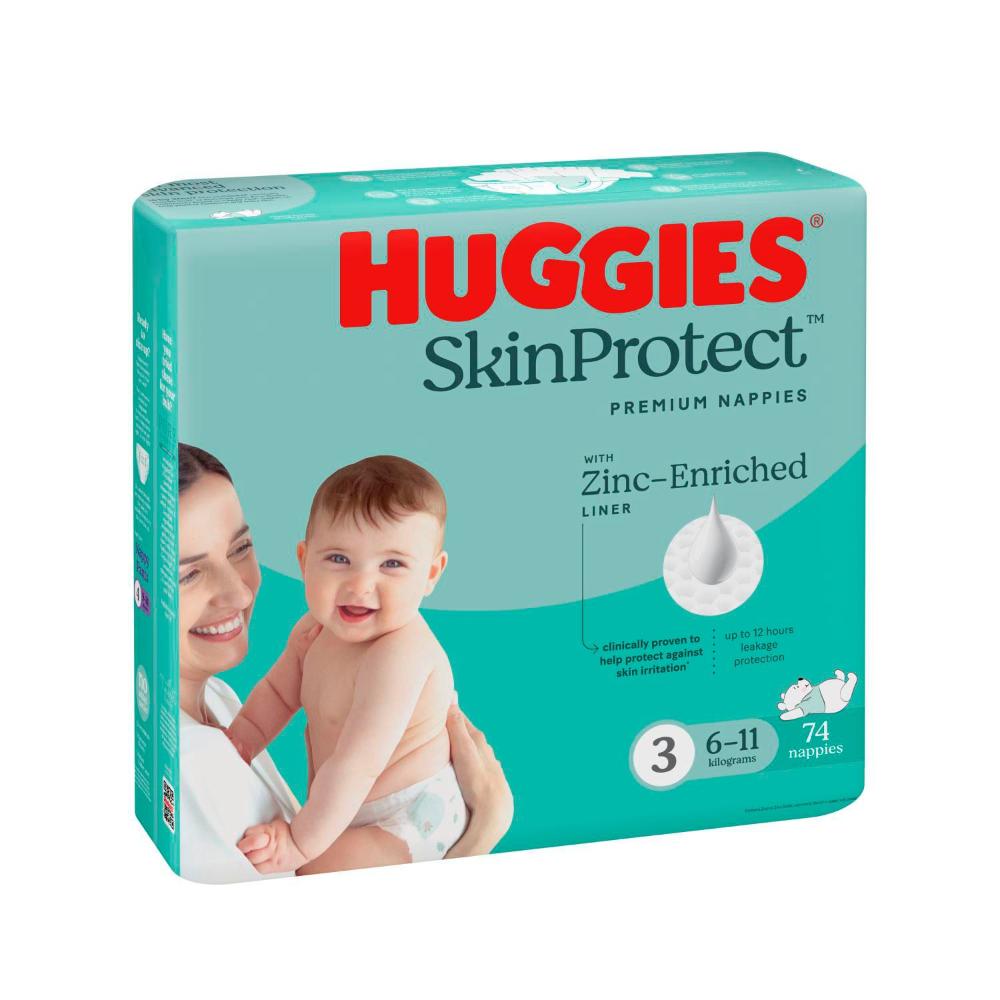 Huggies Nappies Skin Protect Size 3 - 74 Pack