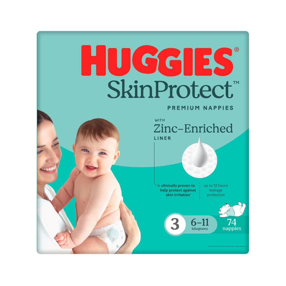 Huggies Nappies Skin Protect Size 3 - 74 Pack