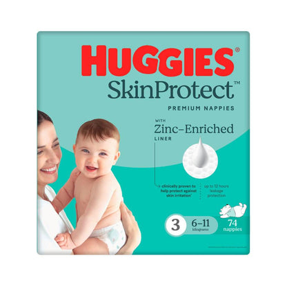 Huggies Nappies Skin Protect Size 3 - 74 Pack