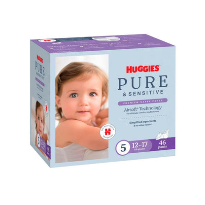 Huggies Pure And Sensitive Nappy Pants Size 5 - 46 Pack