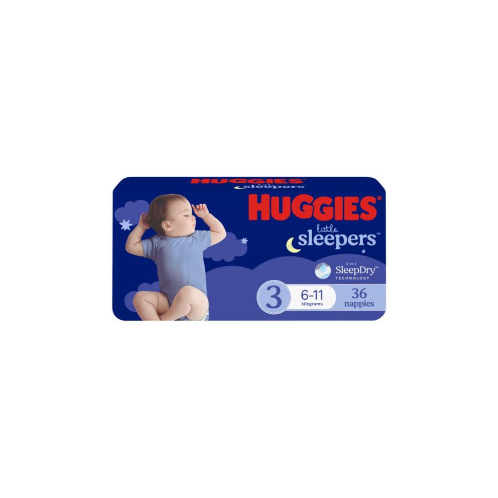 Huggies Little Sleepers Nappies Size 3 - 36 Pack