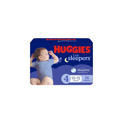 Huggies Little Sleepers Overnight Nappies Size 4 - 26 Pack