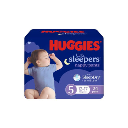 Huggies Little Sleepers Overnight Nappy Pants Size 5 - 24 Pack
