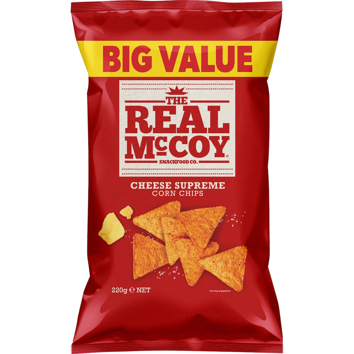The Real Mccoy Corn Chip Cheese Supreme Value Pack 220g