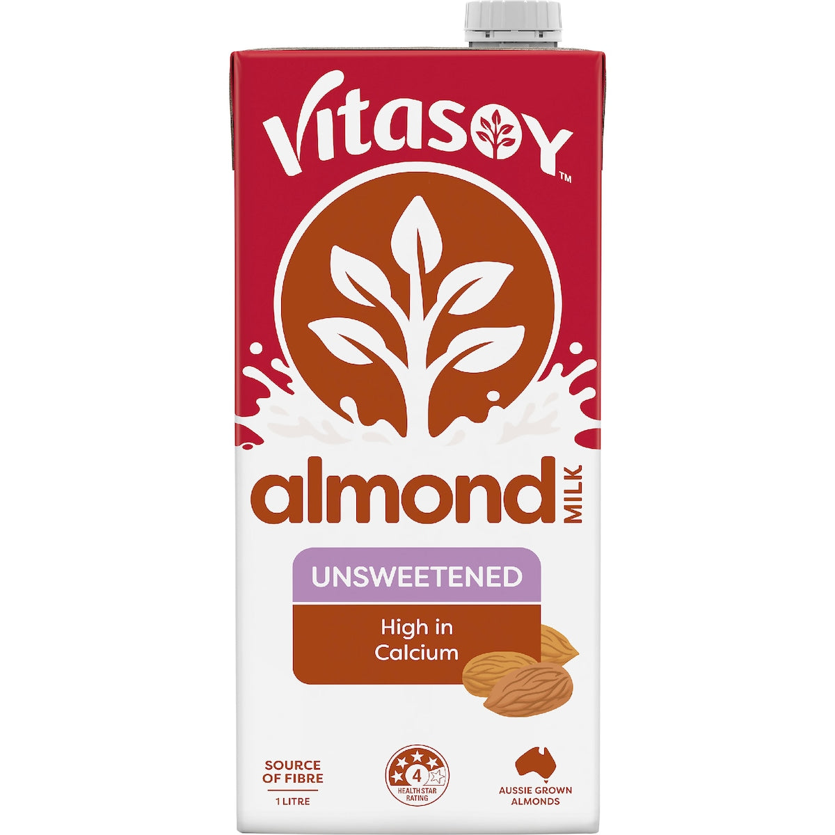 Vitasoy Unsweetened Almond Long Life Milk Uht 1l