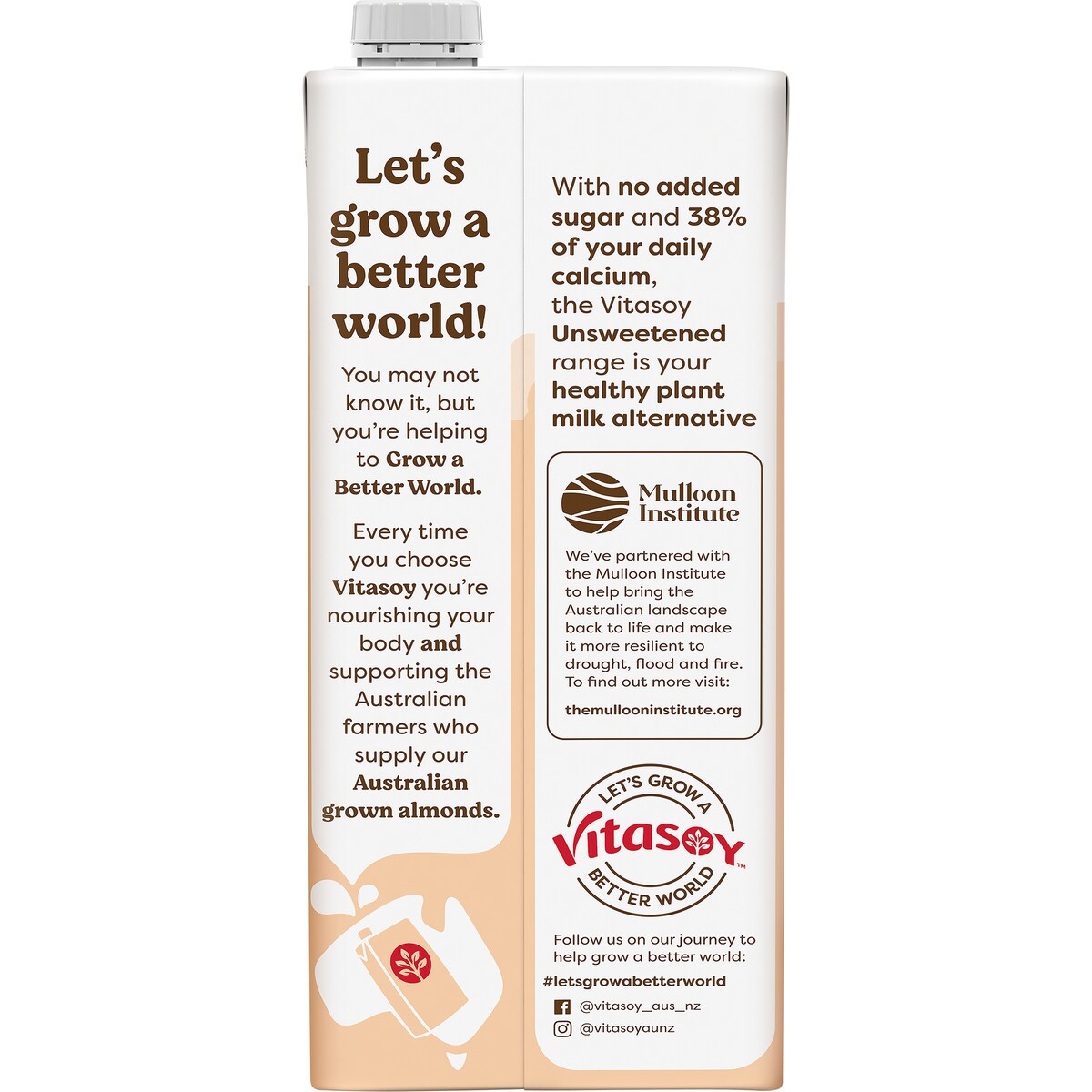 Vitasoy Almond Milk Unsweetened 1l