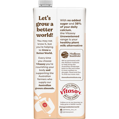 Vitasoy Almond Milk Unsweetened 1l