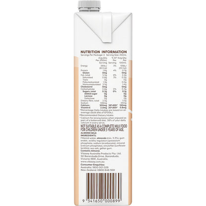 Vitasoy Almond Milk Unsweetened 1l