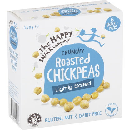 The Happy Snack Company Roasted Chickpeas Lightly Salted 6 pack
