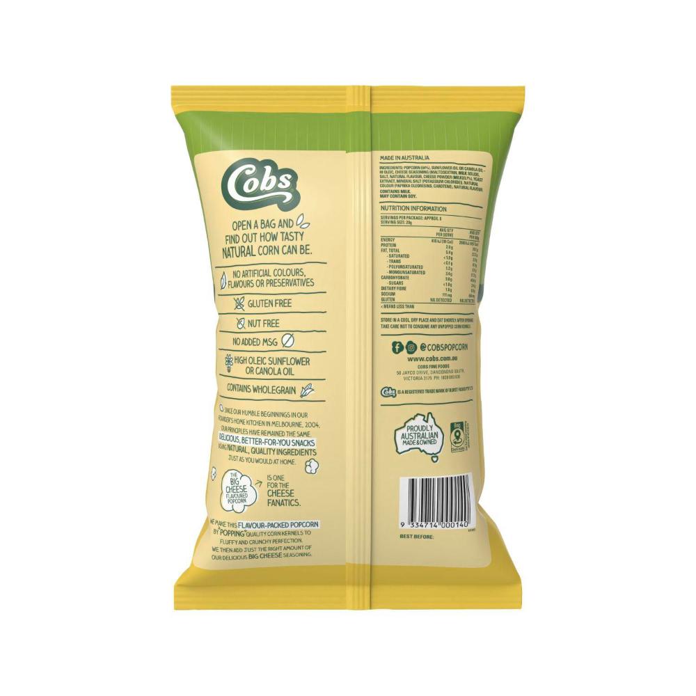 Cobs Gluten Free Popcorn Cheddar Cheese - 100g